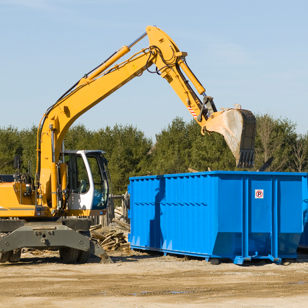 are there any restrictions on where a residential dumpster can be placed in Vacaville